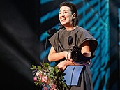 Herečka Karolína Baranová získala Cenu Thálie. (30. září 2023) Herečka Karolína Baranová získala Cenu Thálie. (30. září 2023)