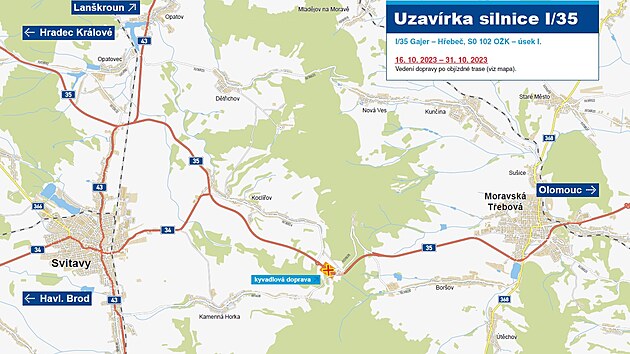 Uzavírka u tunelu Hřebeč potrvá do konce října.