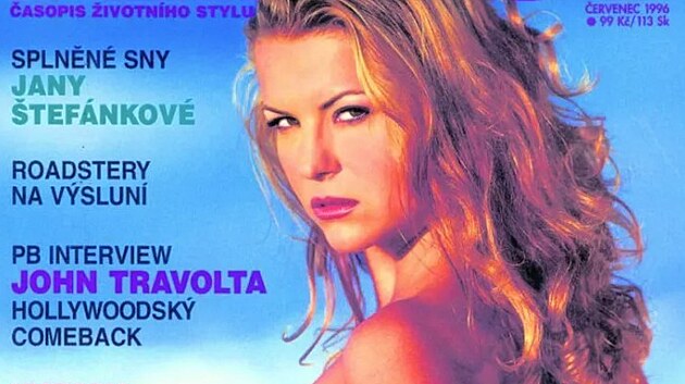 Jana tefnkov na tituln stran eskho vydn magaznu Playboy (1996)