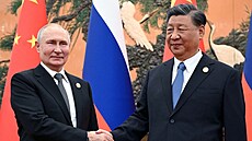 Putin se v Pekingu seel s ínským prezidentem Si in-pchingem. (18. íjna 2023)
