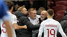 Polská radost  v kvalifikaním utkání o postup na Euro 2024 proti Moldavsku....