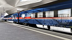 Podoba modernizovaného vlaku Nightjet rakouských drah