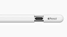 K dobíjení a spárování vyuívá tato verze Apple Pencil port USB&#8209;C.