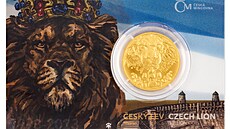 Zlatá uncová investiní mince eský lev 2023