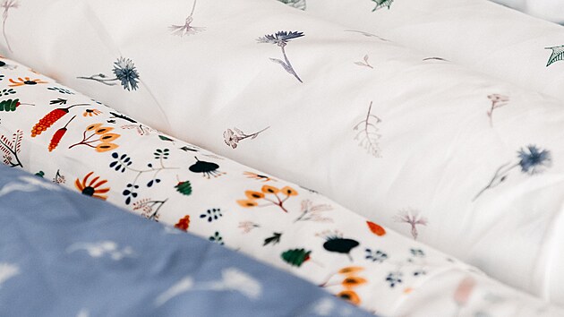 „Vzory na povlečení vznikají nejprve v mojí hlavě,“ říká podnikatelka.