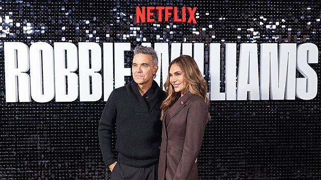 Robbie Williams s manelkou Aydou na uveden dokumentrn srie