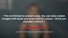 Hereka Scarlett Johanssonová aluje vývojáe aplikace Lisa AI.