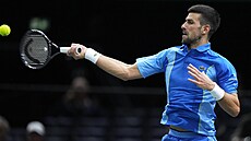 Novak Djokovi na halovém turnaji v Paíi