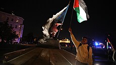 V Praze se konala akce na podporu Palestiny. (1. listopadu 2023)