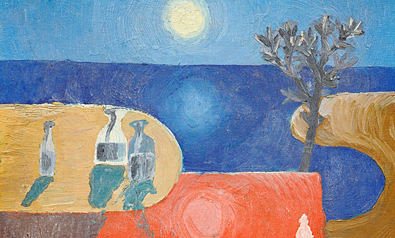 Obraz Václava Havla s názvem Krajina se sluncem