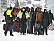 Migranti z Blzkho vchodu na rusko-finskm hraninm pechodu Salla (23....
