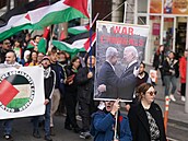 Propalestinský pochod v irském Dublinu (18. listopadu 2023)