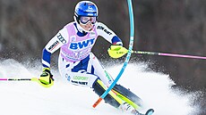 Martina Dubovská na trati slalomu v Killingtonu