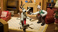 Zábr z animovaného filmu Wallace a Gromit: Úasné vynálezy (2002)