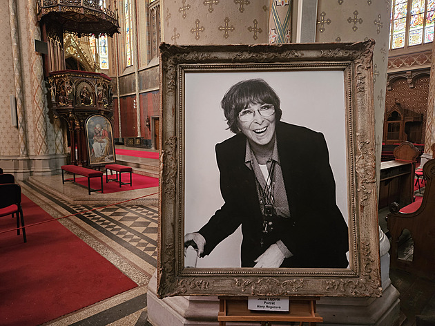<p>Nezapomenutelná šansoniérka Hana Hegerová, (původním jménem Carmen Farkašová) která zemřela v 89 letech přede dvěma roky, je na portrétu fotografa Jakuba Ludvíka v bazilice sv. Ludmily na nám.Míru, kde můžete vidět i výstavku obrazů.</p>