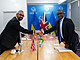 Britsk ministr vnitra James Cleverly a rwandsk ministr zahraninch vc...