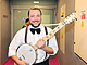 Felix Slovek mlad se nauil na banjo.