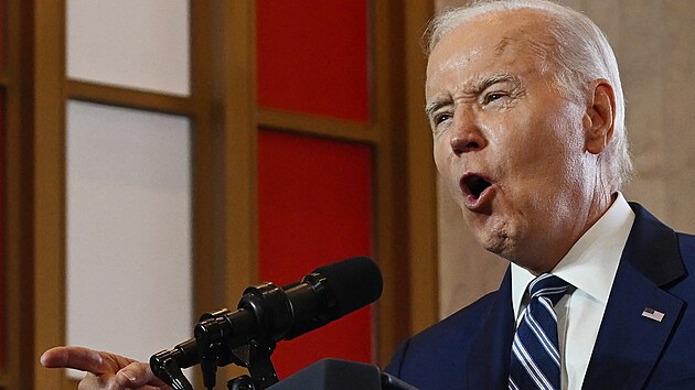 Americk prezident Joe Biden bhem projevu v Chicagu (28. ervna 2023)