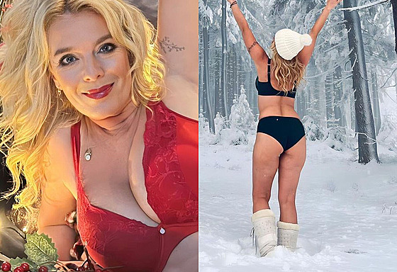 Hereka Lucie Beneová zapózovala ve vánoní reklamní kampani na spodní prádlo...