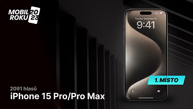 Mobil roku 2023, absolutní poadí 1. místo: iPhone 15 Pro/Pro Max