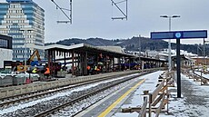 Vsetínské vlakové nádraí má nová nástupit. (prosinec 2023)