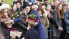 Princezna Kate a princ Louis (Sandringham, 25. prosince 2023)