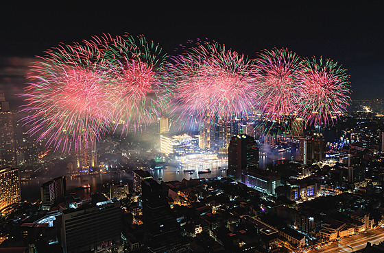 Novoroní oslavy v Bangkoku (1. ledna 2024)