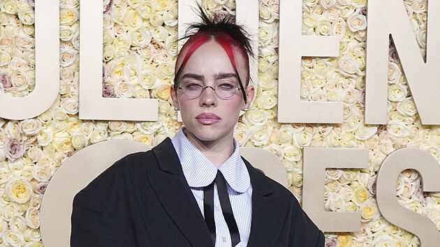 Billie Eilish na Zlatých glóbech v Los Angeles (7. ledna 2024)