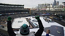 Winter Classic. Souboj mezi hokejisty Seattle Kraken a Vegas Golden Knights...