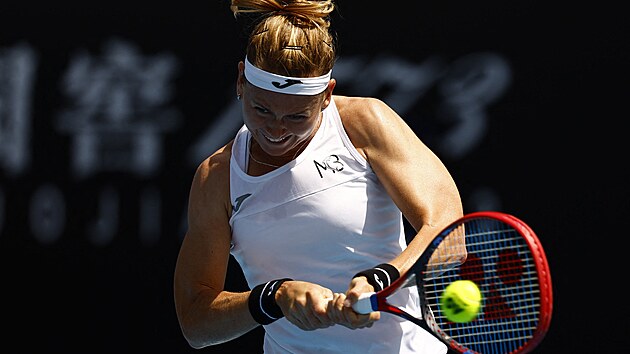 esk tenistka Marie Bouzkov bojuje v 1. kole Australian Open.