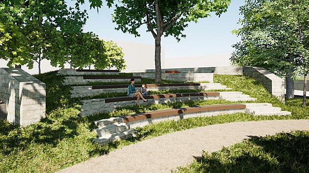 Vizualizace přeměny pivovarských sklepů na kulturní bar v Lázních Bělohradě