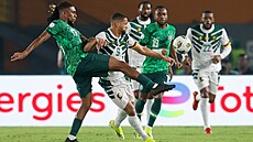 Momentka z osmifinálového utkání Afrického poháru národ mezi Nigérií a...