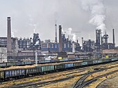 Ruská ocelárna v Magnitogorsku (31. íjna 2022)