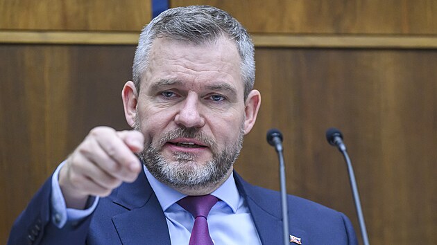 Pedseda slovenskho parlamentu a f strany Hlas-SD Peter Pellegrini (8. nora 2024)