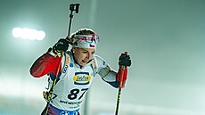 eská biatlonistka Lucie Charvátová ve sprintu na MS v Novém Mst na Morav.