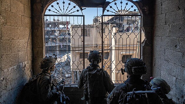 Izraeltí vojáci v Pásmu Gazy bojují s teroristickým hnutím Hamás. (14. února 2024)