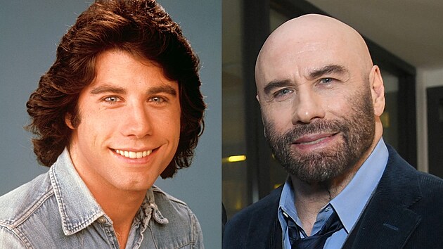 John Travolta v letech 1975 a 2024