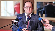Ministr zemdlství Marek Výborný na brífinku  po setkání s regionálními...
