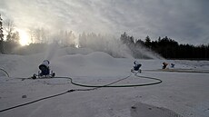 Takto se vytváela zásoba snhu pro biatlonové MS v Novém Mst na Morav.