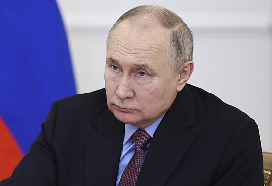 Ruský prezident Vladimir Putin na návtv v Kazani (22. února 2024)