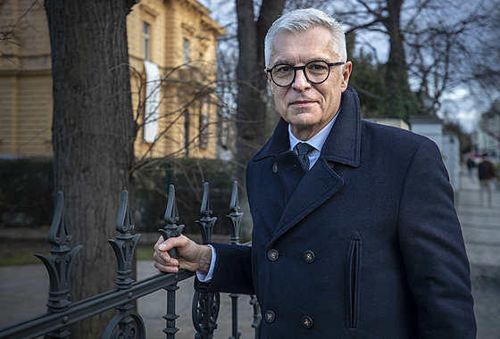 Kandidát na slovenského prezidenta Ivan Korok (21. února 2024)