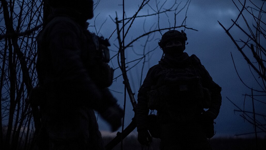Ukrajintí vojáci nedaleko Avdijivky (20. února 2024)