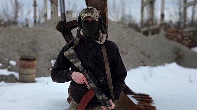 Snímek Karla Kučery, který poslal rodičům z Ukrajiny.