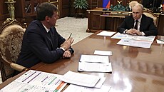 éf okupaní správy Záporoské oblasti Jevgenij Balickij pi setkání s ruským...