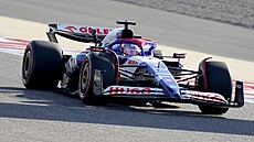 Australan Daniel Ricciardo jede první trénink na Velkou cenu Bahrajnu.