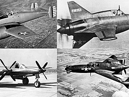 Výbr amerických prototyp stíhaek z druhé svtové války, které se nedostaly...