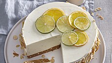 Limetkový cheesecake s mandlemi