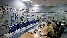 Velín Záporoské jaderné elektrárny v Energodaru. (2. bezna 2024)