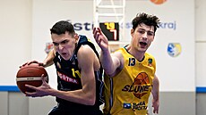 Basketbalová liga NBL, Sluneta Ústí nad Labem - BK Opava. Krytof Kavan z Opavy...