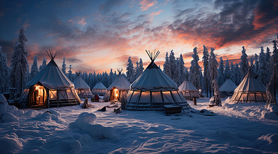 Tradiní vesnice Sám v Laponsku